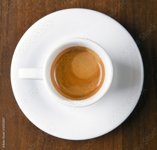 Espresso in coffee cup