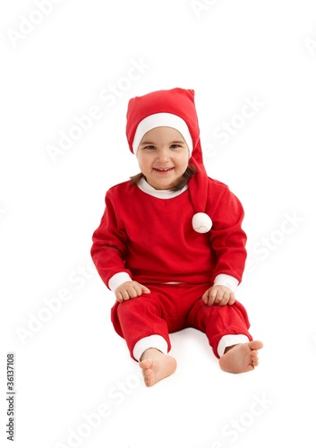 Santa costume on little kid