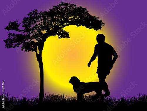 Boy with dog