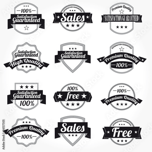 Premium high Quality sales free Labels with retro design