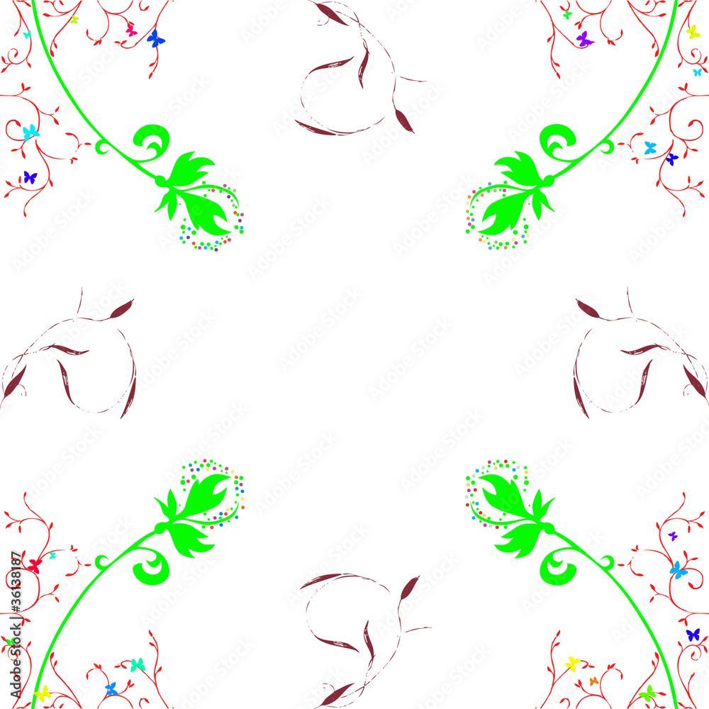 Naklejka premium Flower card
