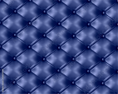 Blue leather texture background. Vector illustration.