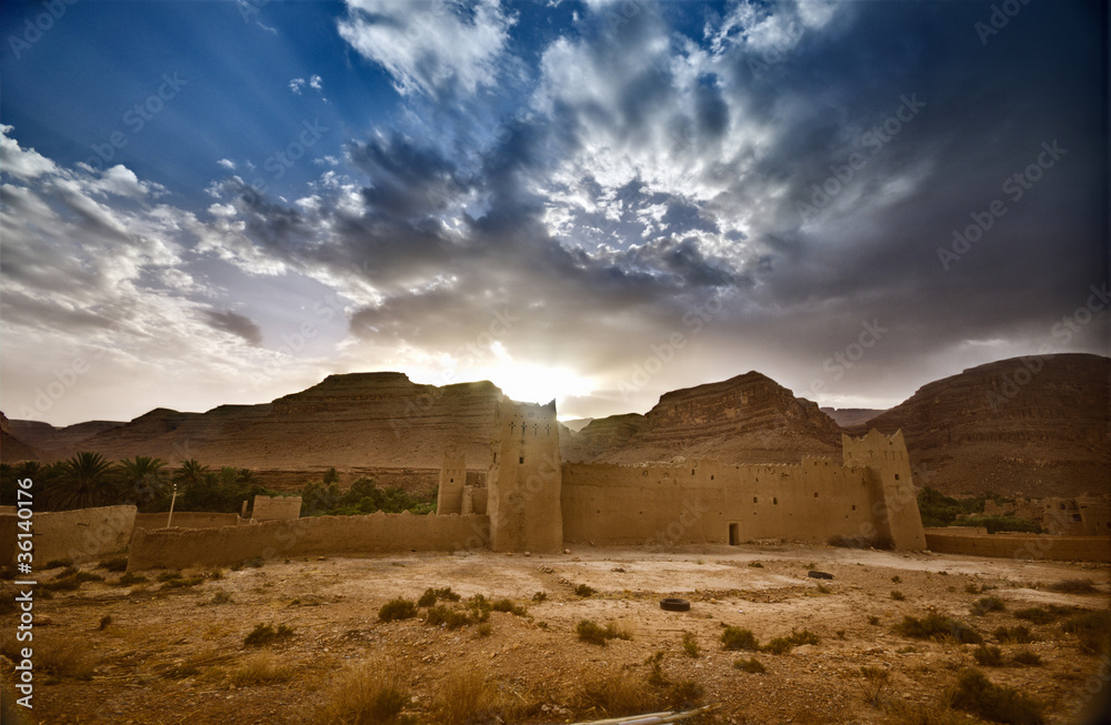 Fort in the Moroccan desert