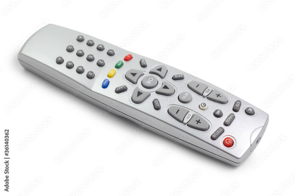 TV remote control isolated on white background TV remote control isolated on white background