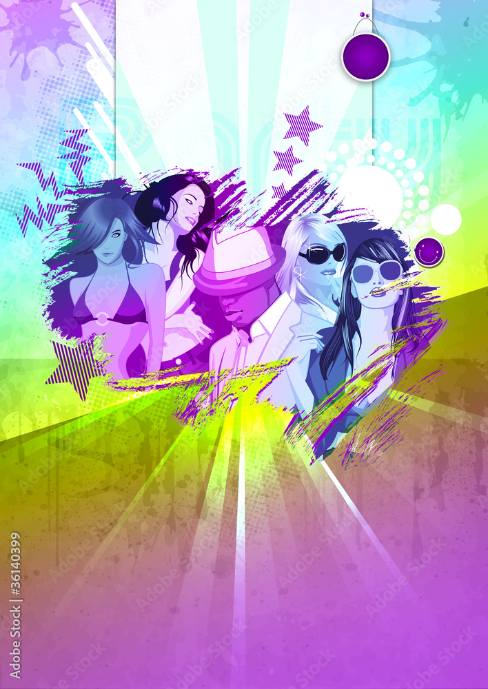 Obraz premium Flyer Farbklecks