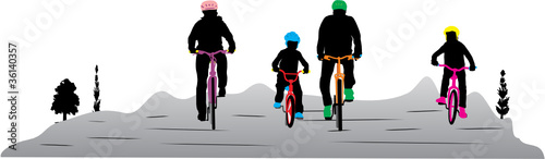 FAMILLE EN BICYCLETTE