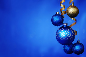 blue christmas ball