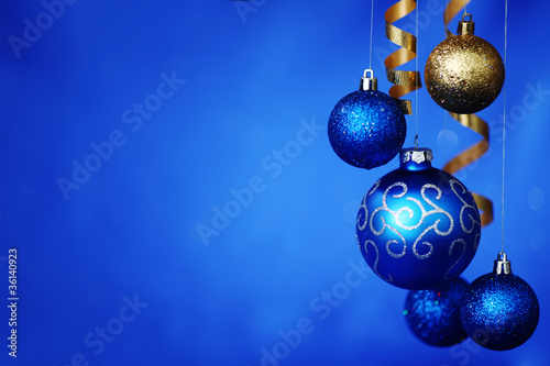 blue christmas ball