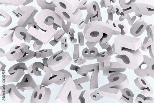many numbers in the air