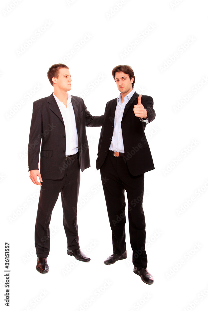 Portrait of  business men working together