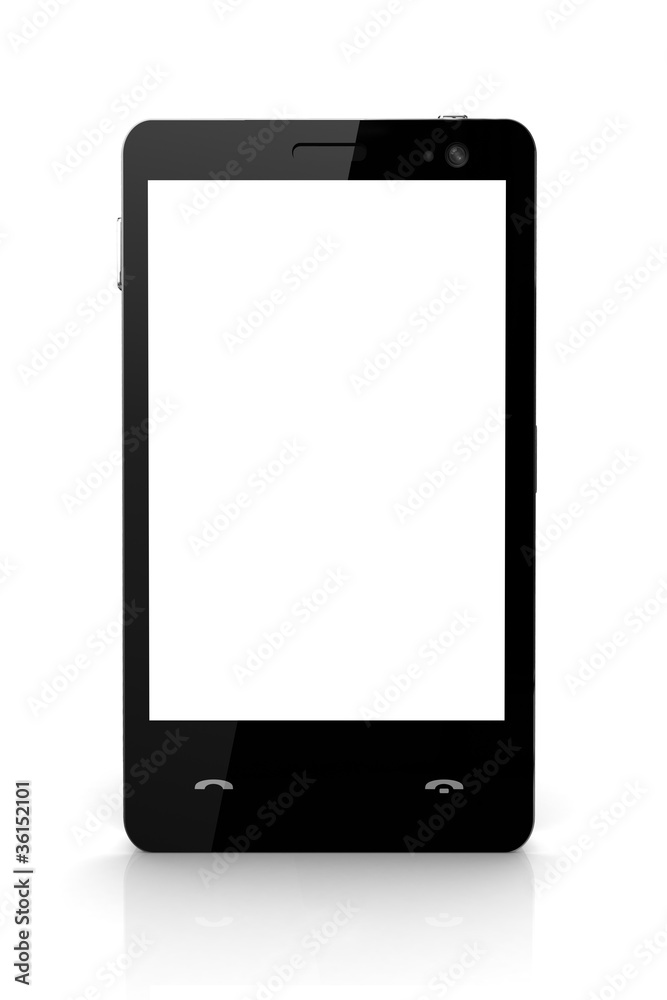 White screen cell phone isolated - own design White screen cell phone isolated - own design