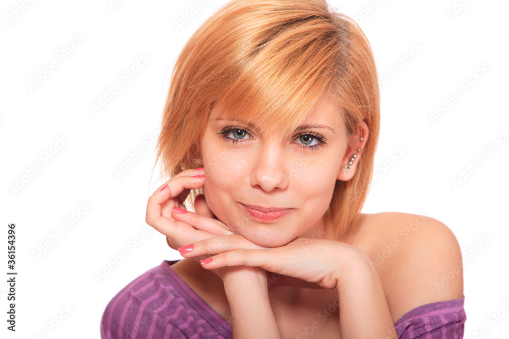Portrait of a blonde woman Portrait of a blonde woman