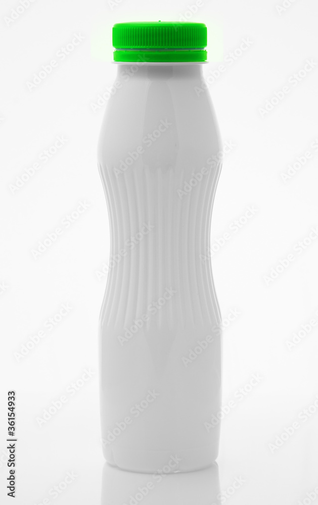 Image of plastic bottle over white background Image of plastic bottle over white background