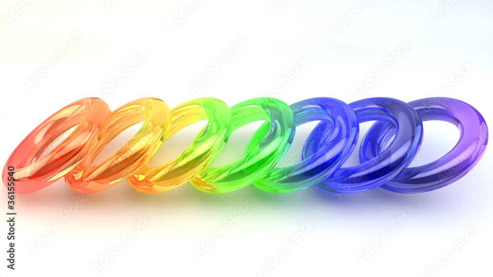 Rainbow Color Crystal Ring Rainbow Color Crystal Ring