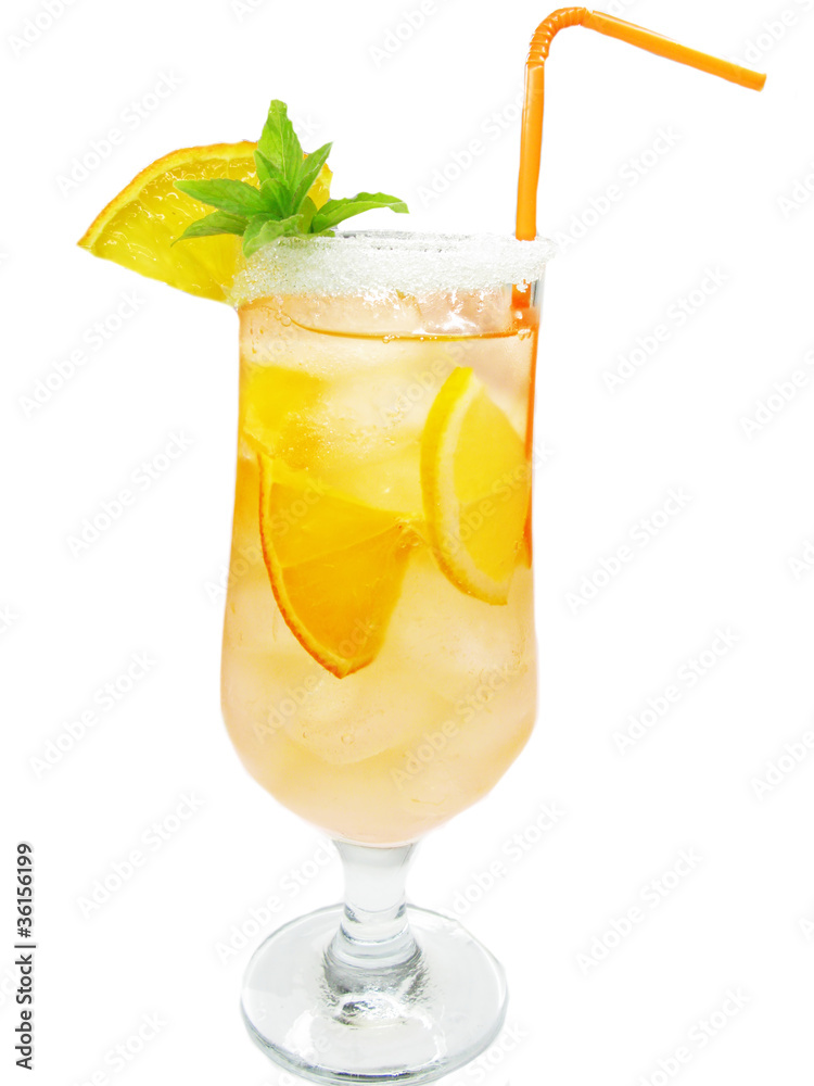 fruit yellow lemonade drink