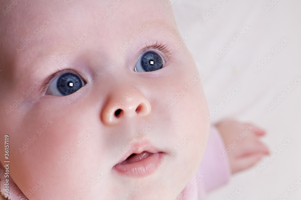 Closeup baby face Closeup baby face