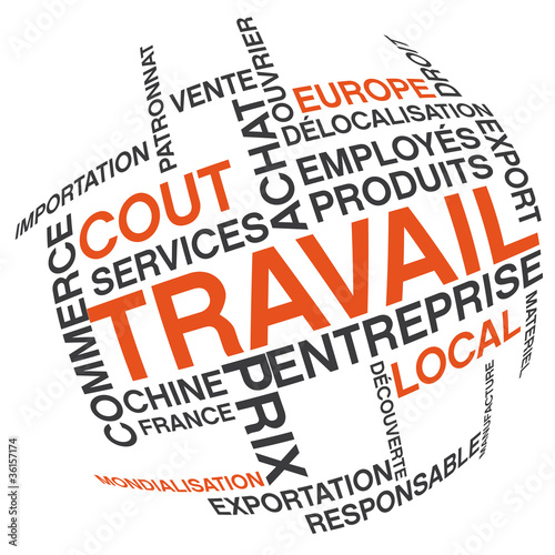 vecteur mots travail