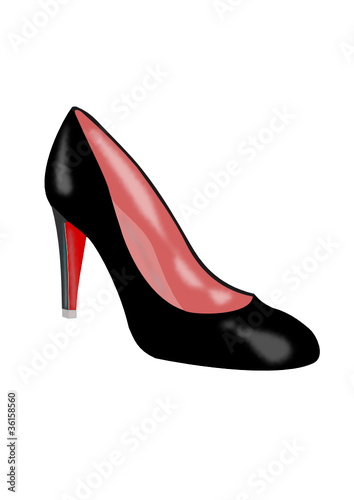 Grafik schwarzer High Heels