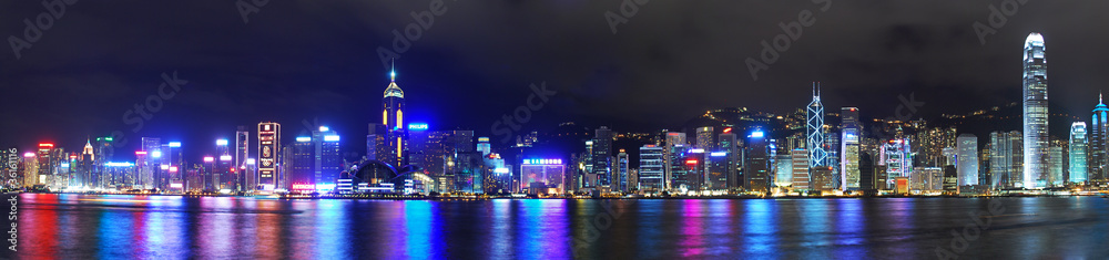 Obraz premium Hong Kong Hongkong Skyline Panorama