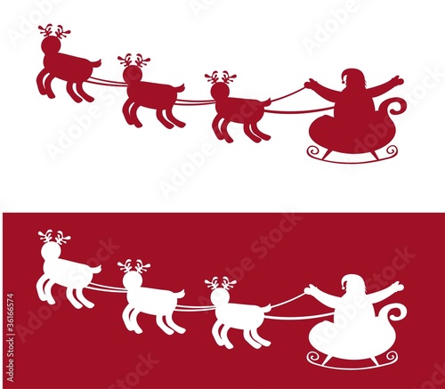 sleigh silhouette photo