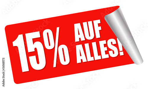 15 Prozent Rabatt auf ALLES