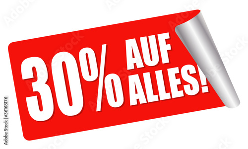 30 Prozent Rabatt auf ALLES