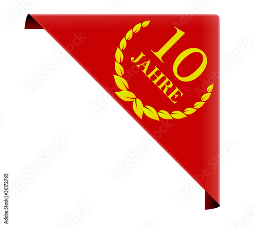 jubiläum ecke seit 10 jahren lorbeer kranz