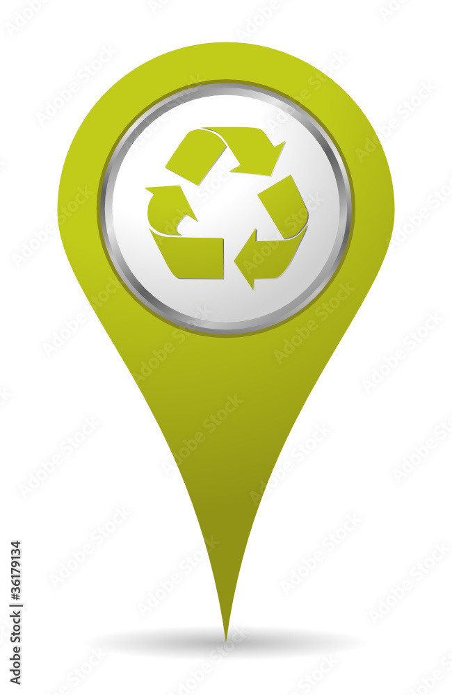 green location recycling icon green location recycling icon