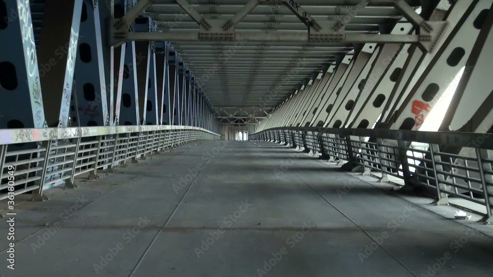 The reinforced concrete bridge. Metal constructions. The reinforced concrete bridge. Metal constructions.