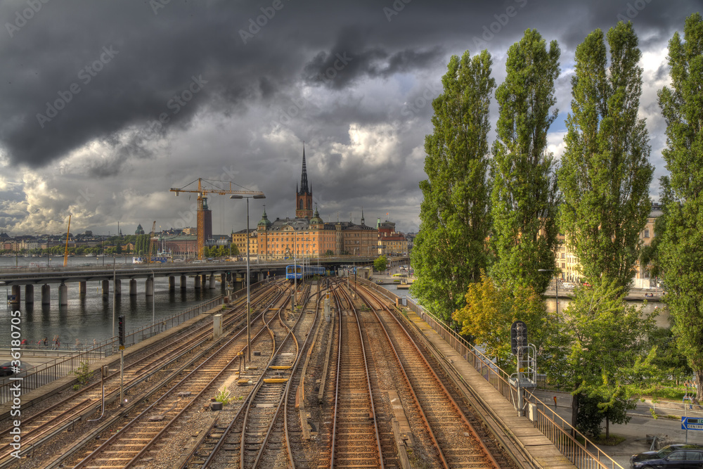 Sunset in Stockholm,Sweden