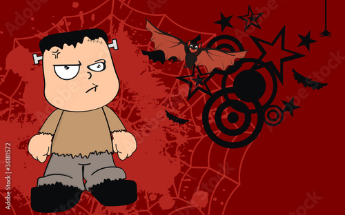 frankenstein cartoon background