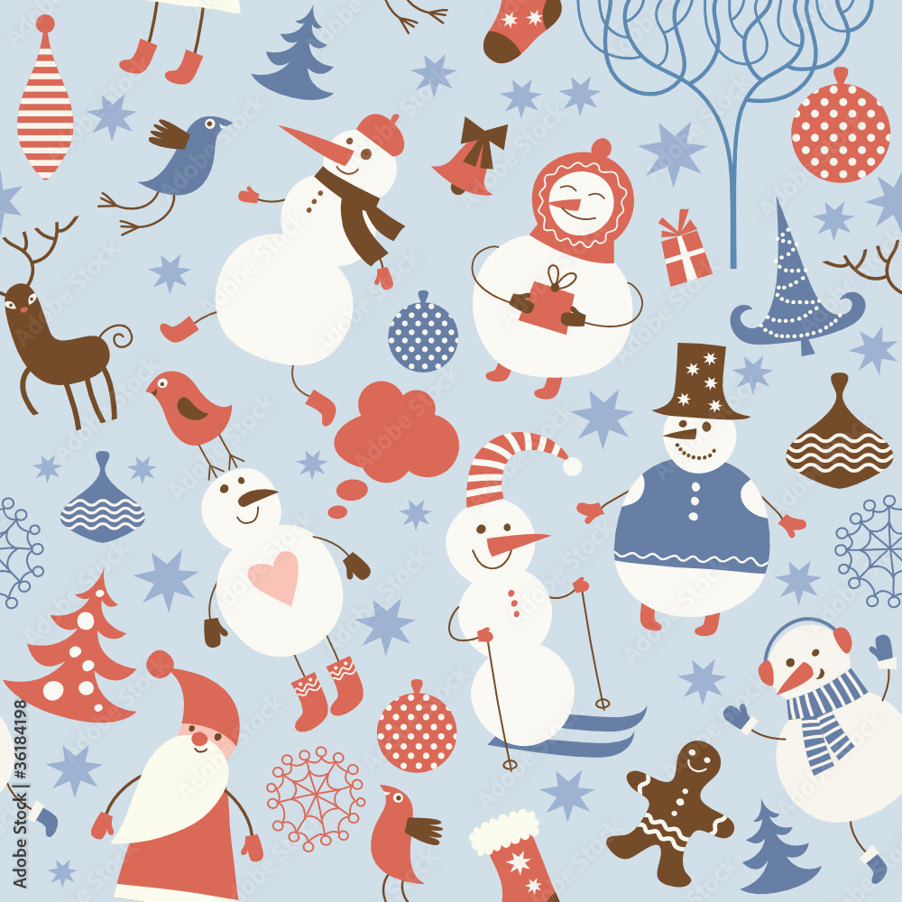Seamless Christmas background Seamless Christmas background