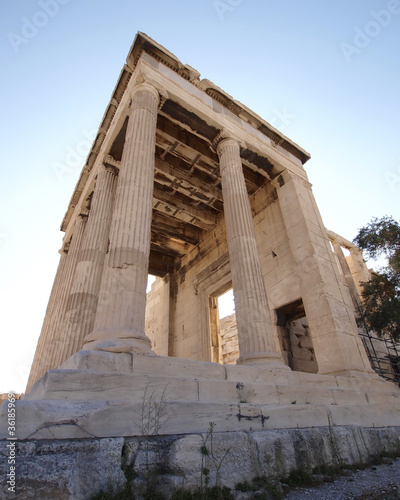 a perspective of erechtheion ancient Greek temple