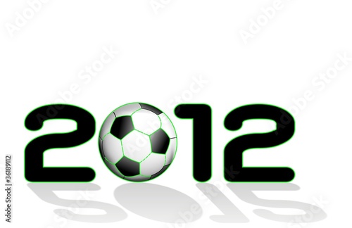 2012 written with soccer ball