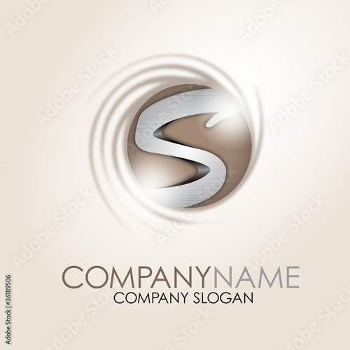 Alphabet Logo Corporate Marke Firmenlogo, initial letter S 3D