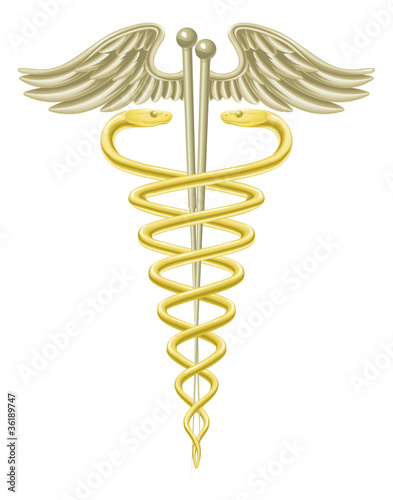 Acupuncture needles caduceus