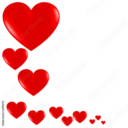 Red hearts