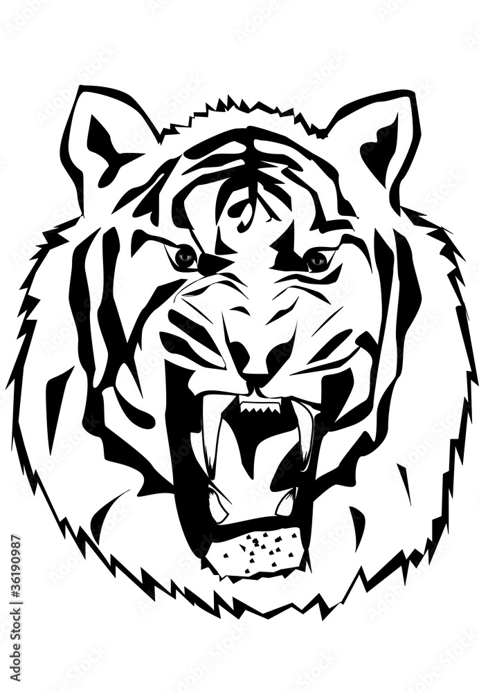 Tiger silhouette Tiger silhouette