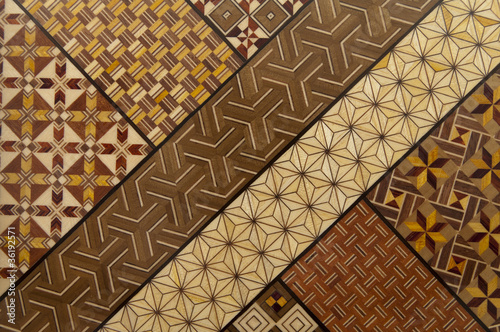 寄木細工のモザイク模様