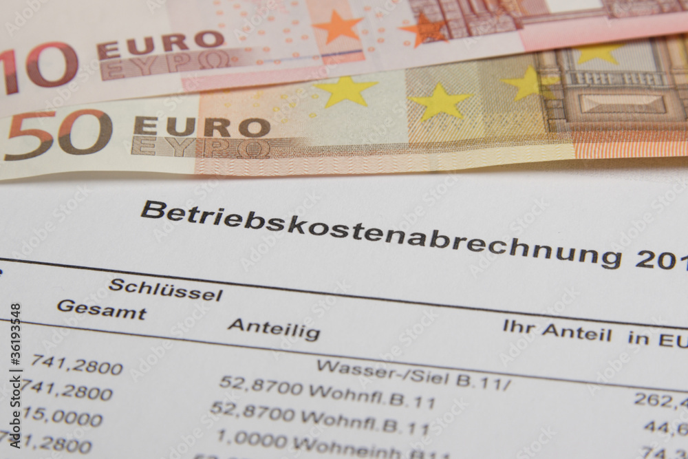Obraz premium Betriebskostenabrechnung