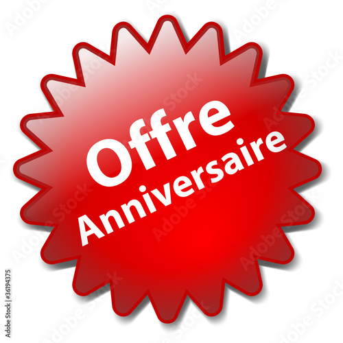 Tampon "OFFRE ANNIVERSAIRE" (soldes offre spéciale opération)