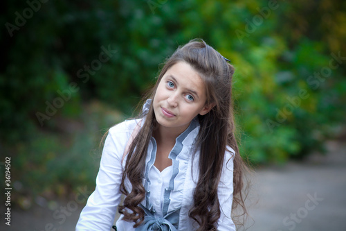 teen in the forest