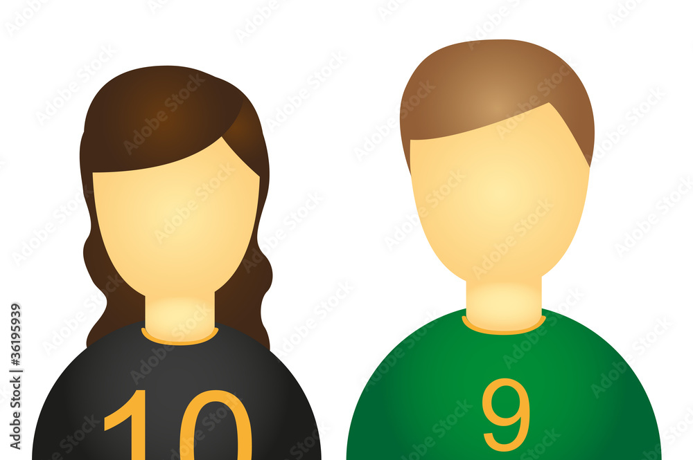 Naklejka premium Soccer Players icons