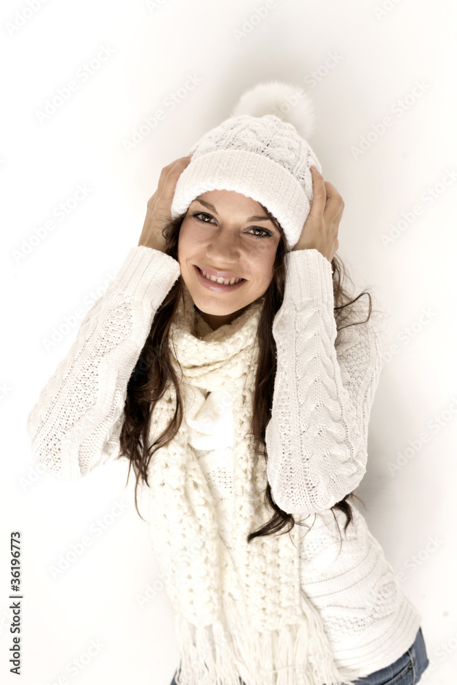 Obraz premium modische Frau im Winter