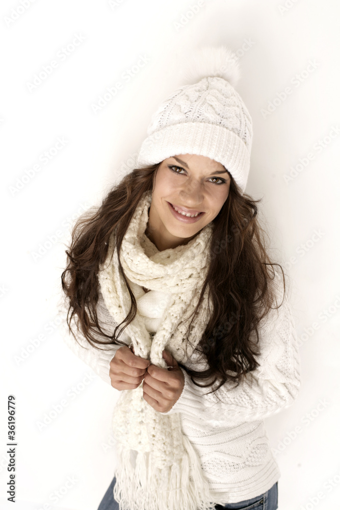 modische Frau im Winter modische Frau im Winter