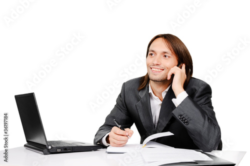 Wallpaper Mural businessman working Torontodigital.ca