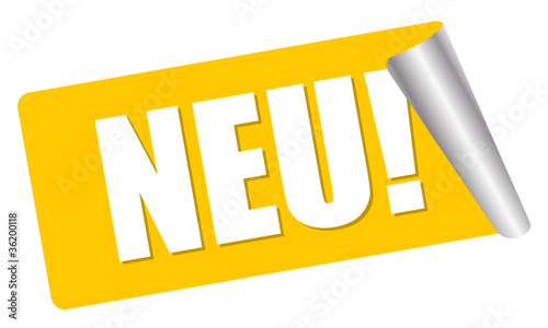 oranger Aufkleber - NEU!