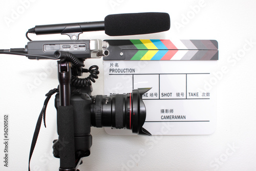 Digital high definition SLR camera with audio equipment