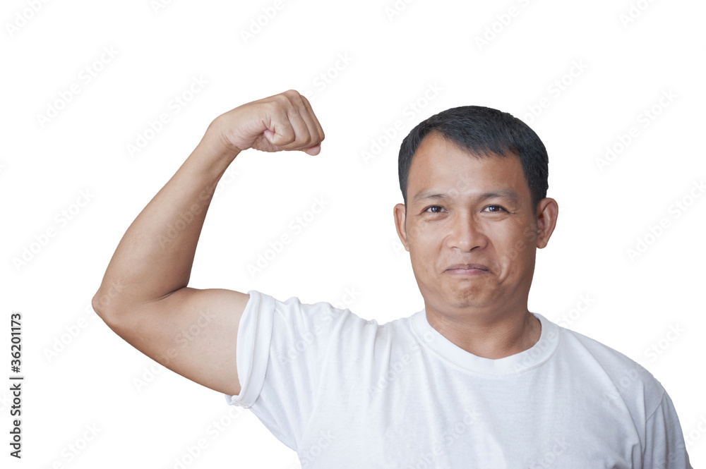 Healthy muscular young man. Isolated on white background. Healthy muscular young man. Isolated on white background.