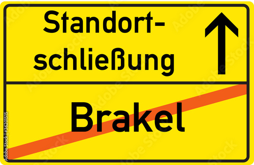 Schild STandortschließung Brakel